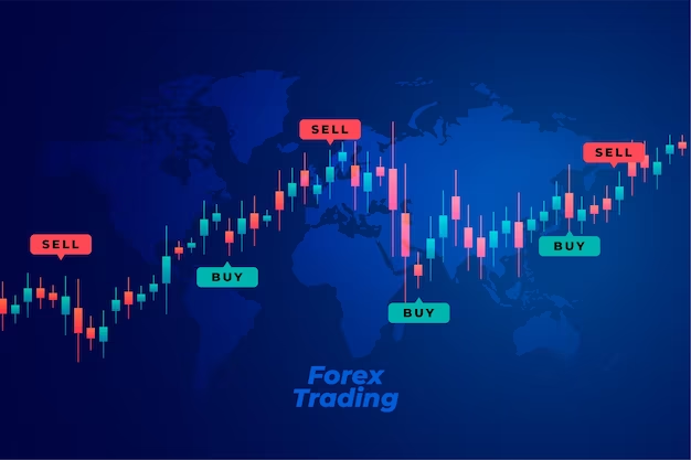 A vector background depicting the buy and sell trend in forex liquidity trading, showcasing the dynamic nature of the market.