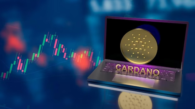 A 3D rendering of Cardano (ADA) coins, representing the cryptocurrency and technology concept. The image showcases Cardano coins in a digital format, symbolizing their role within the Cardano blockchain platform.