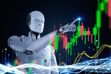 AI-powered trading tools analyzing financial market charts with automation and data-driven insights