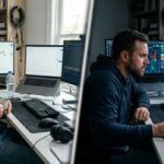 Psychological contrast in demo vs live trading with retail investor execution graphics
