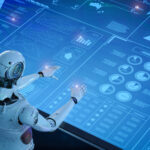 AI agents for market analysis processing financial data charts and market insights on a digital dashboard