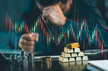 Diagram showing how government bond yields impact forex, gold prices, and stock market valuations.